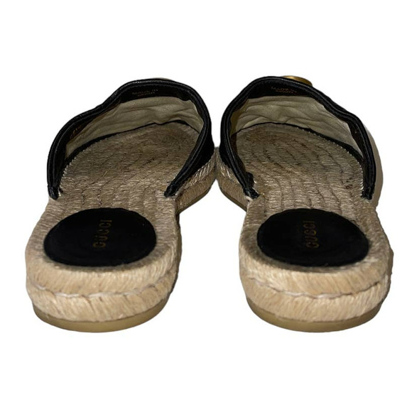 Gucci Matelasse Marmont Double G Chevron Double G Black Quilted Mules Size 37 - Picture 5 of 12